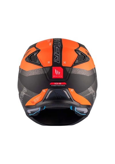 Mt Streetfighter Sv S Totem B4 Kask Siyah - Mat Turuncu