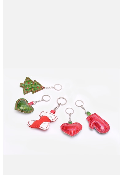 Hand Made Christmas Özel Hediyelik Kalp Yeşil Anahtarlık Gümüş