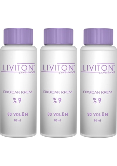 Liviton 30 Volume %9 Oksidan Krem 3 x 60 ML
