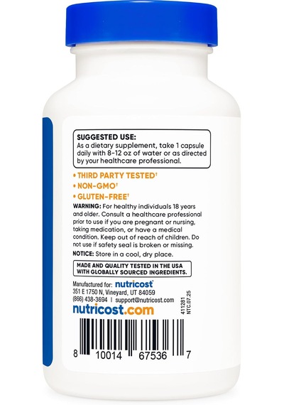 Nutricost Na.c 600 Mg 120 Kapsül Dmmedicineden Usa Menşeii