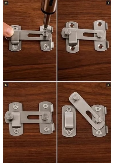 Metal Mandallı Kapı Kilidi, Kolay Montaj Ve Güvenli Mekanizma -