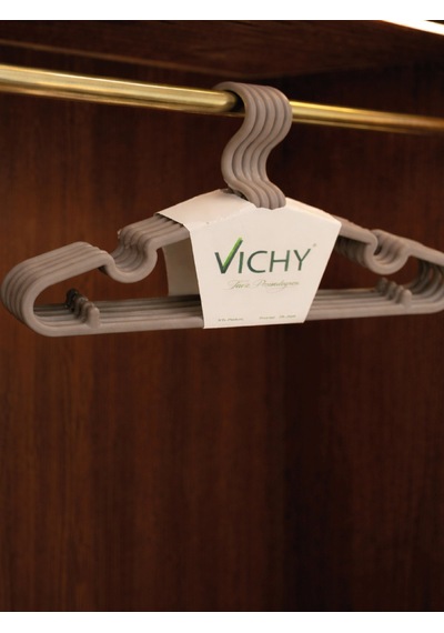 Vichy 5 Li Kaymaz Yüzeyli Askı 29,2 Cm Bej Renk Çocuk & Bebek Elbise Askısı Vch-7022 Açık Bej