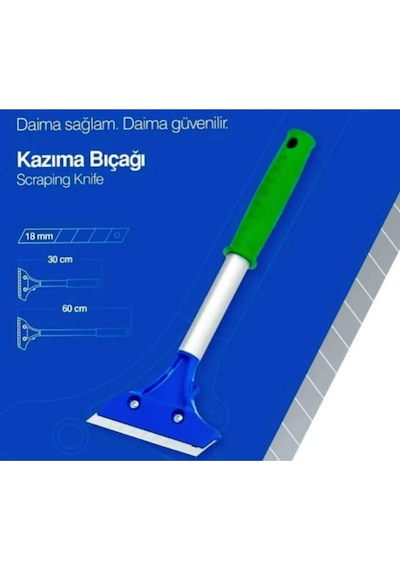 Yenal Kazıma Bıçağı Uzun 65 Cm 18 Mm Bıçak Kırmızı - Mavi