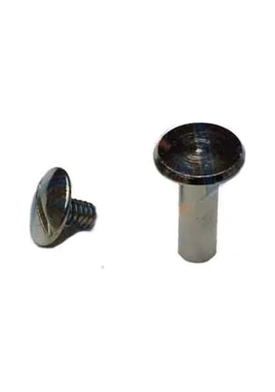 Cilt Menü, Katalog, Kartela Vidası, 13mm - Nikel, 100 Adet Çok Renkli