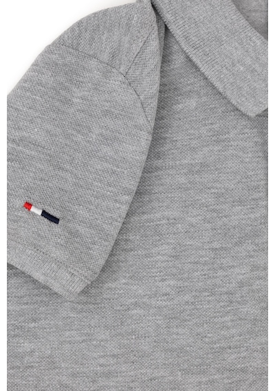 U.S. Polo Assn. Erkek Çocuk Gri Melanj Basic Polo Yaka Tişört 50292129-VR086