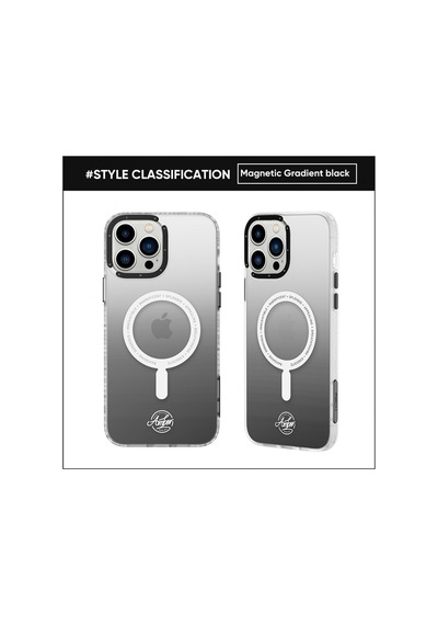 Rock Apple Uyumlu iPhone 14 Plus Amber Serisi Magsafe Kılıf Siyah Siyah