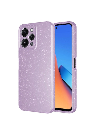 Kilifone - Redmi 12 Uyumlu Kılıf Kamera Korumalı Simli Lüks Koton Kapak - Siyah - T29575