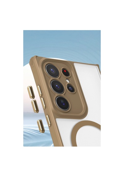 Samsung Galaxy S24 Ultra Kılıf Enka Magsafe Silikon Kılıf - Titan Gri 0.2M-Çok Renkli