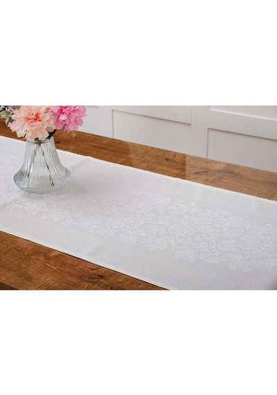 Lola Jakar Polyester Kumaş Krem Runner 45x150 Cm 1412 Krem