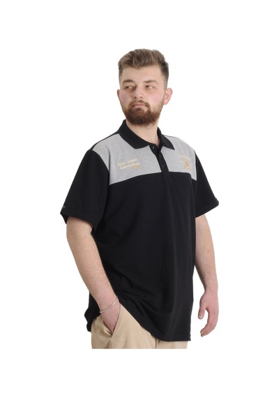 Mode Xl Büyük Beden Erkek T-Shirt Polo Chngyrmd 23328 Siyah 001 Mode Xl Büyük Beden Erkek T-Shirt Polo Chngyrmd 23328 Siyah 001