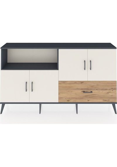 Arges Konsol 4 Raflı Tek Çekmeceli 4 Kapaklı 176x30x99 Antrasit-a Antrasit-aytaşı/çam Arges Konsol 4 Raflı Tek Çekmeceli 4 Kapaklı 176x30x99 Antrasit-a Antrasit-aytaşı/çam