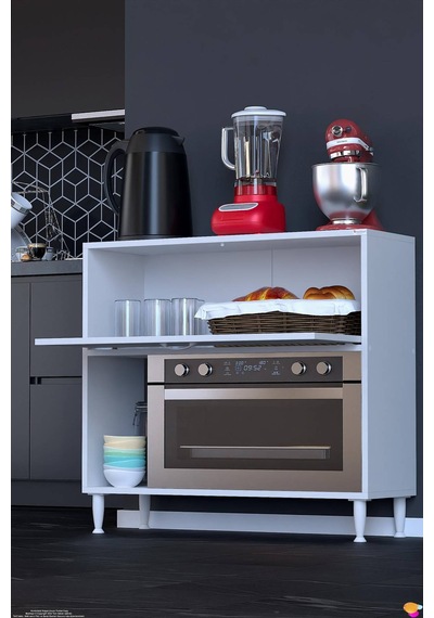Nova Çok Amaçlı Mutfak Modülü 90x87x32 Cm Fırın Dolabı Ekmeklik Ve Mutfak Düzenleyici Beyaz Nova Çok Amaçlı Mutfak Modülü 90x87x32 Cm Fırın Dolabı Ekmeklik Ve Mutfak Düzenleyici Beyaz