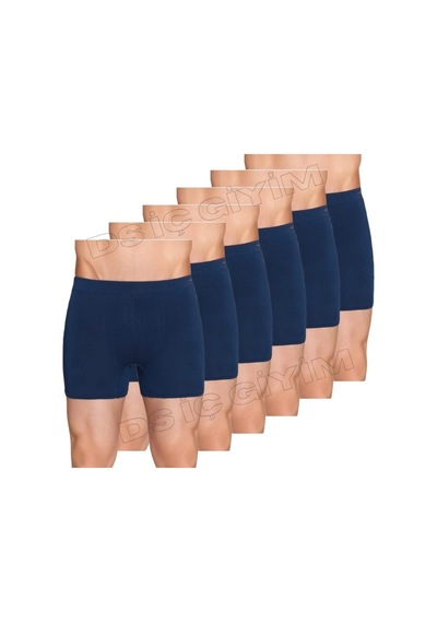 Berrak 4434 Erkek Likralı Micro Modal Boxer 6 Adet Lacivert
