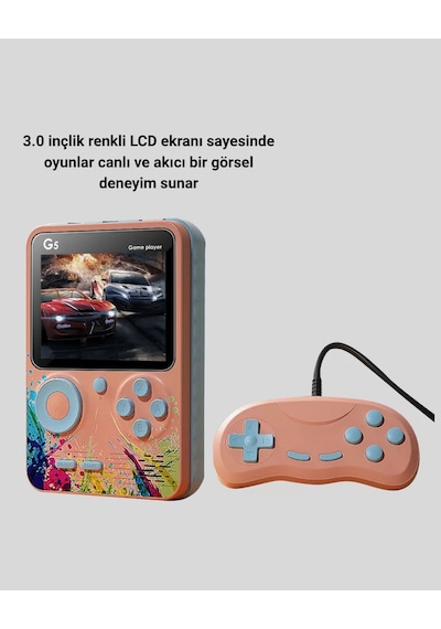 Retro Taşınabilir Oyun Konsolu 500 Klasik Oyunlu 3.0 İnç Renkli Ekran
