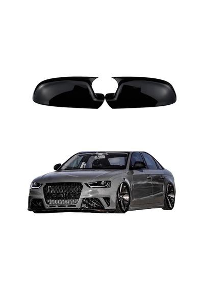 Audi A4 2013-2015 Uyumlu Yarasa Ayna Kapağı Pianoblack İthal Abs Plastik A+kalte