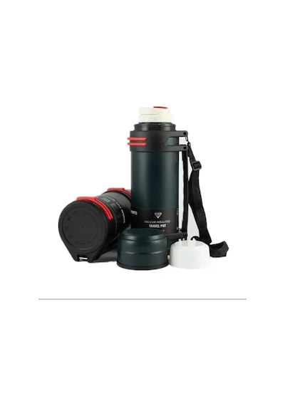 Vacuum Travel Pot 2,5 Litre Aile Boy Kamp Termos Yeşil