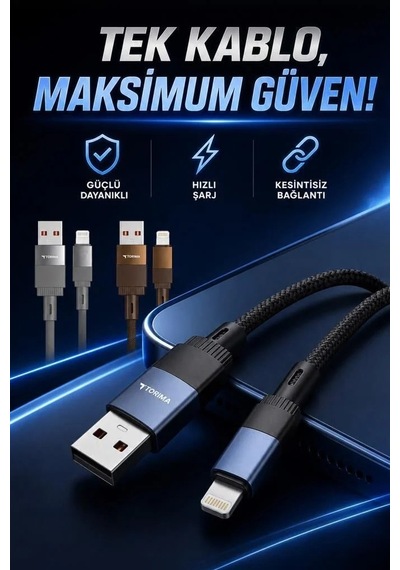 Günlük Kullanım Aksesuar Veri Aktarımı Şarj Kablosu Usb To Lightning Data Kablo U18 Gri