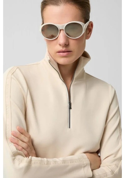Bogner Fire&ıce Bogner Nadja Stand-up Yaka Ve B-logo Detaylı Kadın Sweatshirt Bej