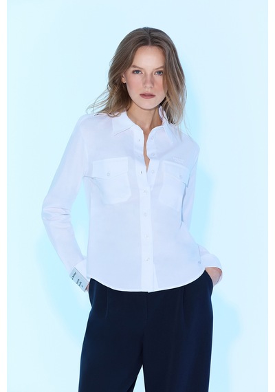Sagaza Studio Ss6029 Slim Fit Gömlek Ekru