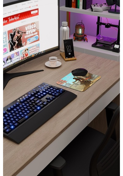 Beidou Genshin Impact Anime Gacha V4 - 22x18 Gaming Mouse Pad Fare Altlığı