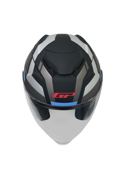 Gp Kompozit Mks009-gwb Şeffaf Vizörlü Motosiklet Yarım Kask Çok Renkli