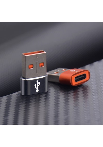 6a Tip C - Usb 3.0 Otg Adaptör Usb C Dişi - Usb Erkek Dönüştürücü, Siyah Çevirici