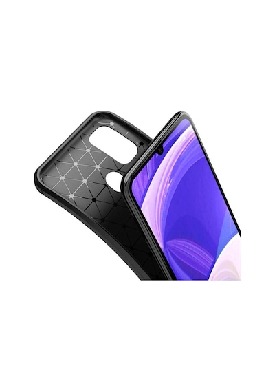 Samsung Uyumlu Galaxy M31 Kilif Tam Koruma Karbon Tasarim Negro Silikon 426916022