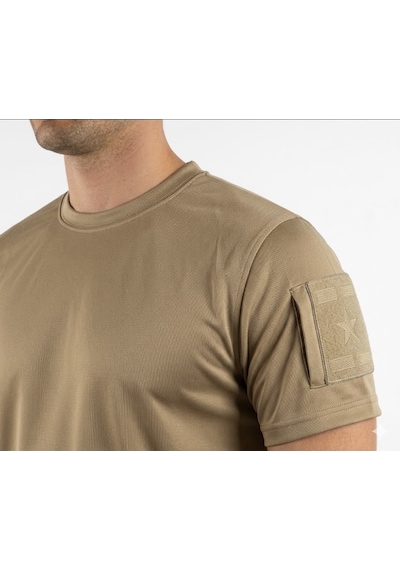Urbamerteks Bej Cırtlı Tactical T-shirt Kamuflaj