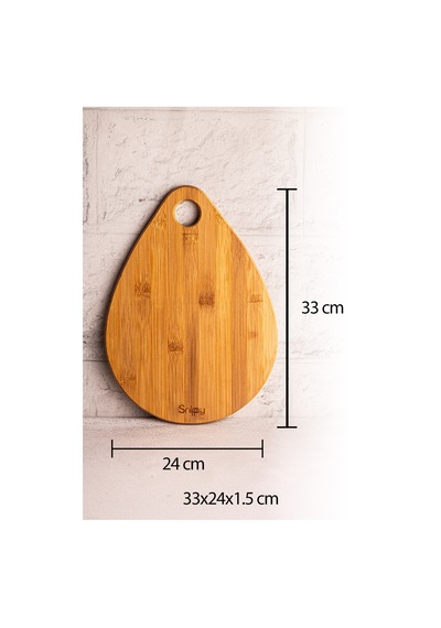 Culi - 2'li Bambu Kesme Tahtası Servis Tahtası Sunumluk 28/33 Cm