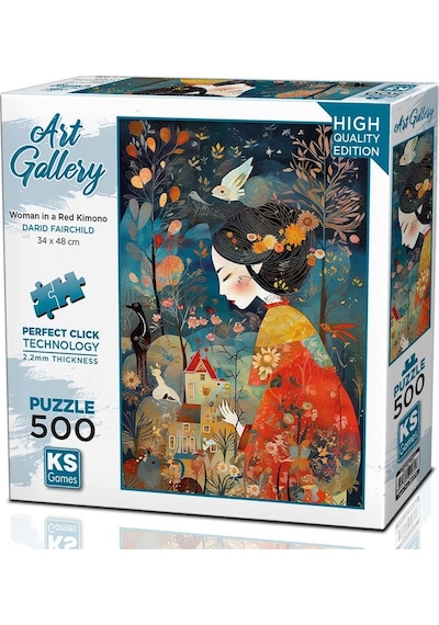 Ks Games 500 Parça Kırmızı Kimonolu Kasın Puzzle - Darid Fairchild