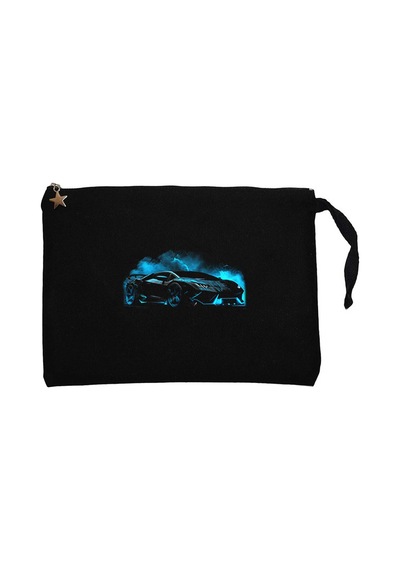 Lamborghini Black Neon Siyah Clutch Astarlı Cüzdan / El Çantası Siyah