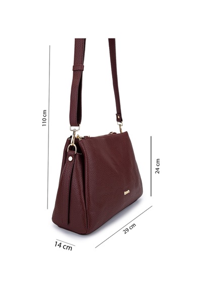 Tamer Tanca Kadın Suni Deri Bordo Kol Çantası 1003 2033 Bn Cnt Sk25-26 Bordo Fltr Bordo
