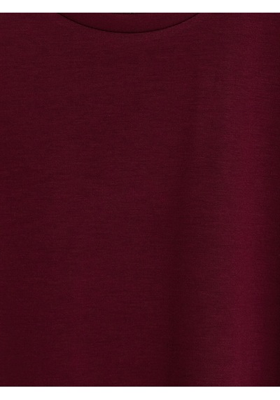 Lcw Curve Bordo Büyük Beden Bisiklet Yaka Kadın Tişört