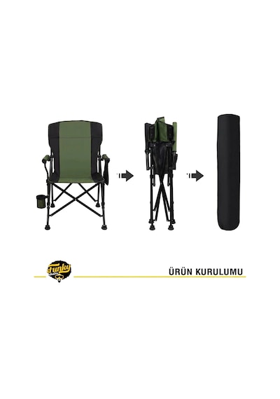 Funky Chairs River Side Katlanabilir Kamp Sandalyesi Yeşil/siyah Karışık/Çok Renkli