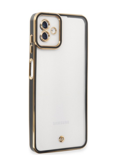 Samsung Uyumlu Galaxy A04 Uyumlu Kılıf Liva Lens Silikon - Siyah