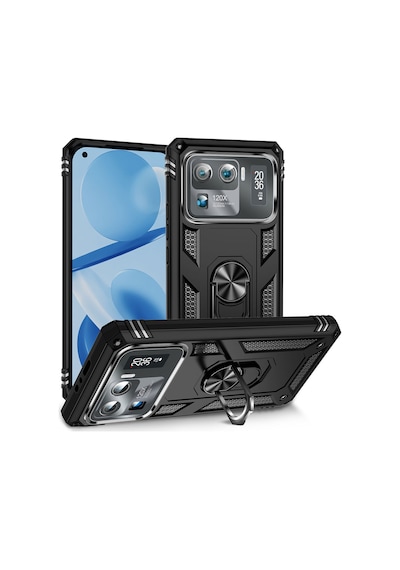 Xiaomi Mi 11 Ultra Uyumlu Zırhlı Tam Korumalı Yüzük Standlı Kılıf