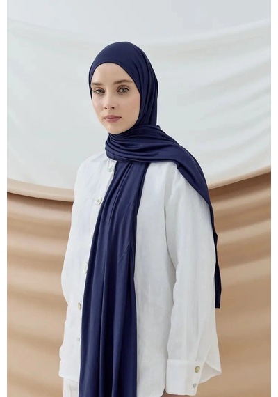Aminenesil Modakaşmir Penye Şal Lacivert Renk