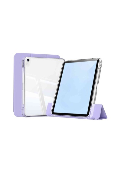 Apple Uyumlu iPad Air 11 4/5/6 Nesil M2/m3 Airbagli Manyetik Ayrılabilen Fuchsia Sliding Tablet Kılıfı Kapaklı Kılıf