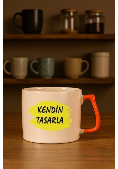 Kendin Tasarla Bardak - Kişiye Özel Bardak Satıya Sor Turuncu2