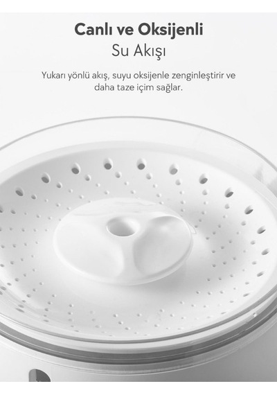 Dogness D09 Akıllı Otomatik Su Pınarı 2.2 L Beyaz - Evcil Dostlar İçin Taze Ve Sağlıklı Su