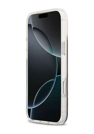 Apple Uyumlu iPhone 17 Pro Kılıf Guess Lisanslı M-safe Şarj Özellikli 4g Desenli Simli Silikon Kapak Gri Gri