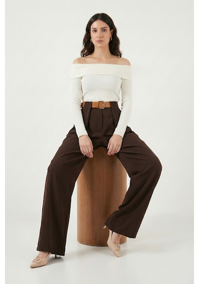 Lela Bayan Pantolon 6923855 Kahve Kahve