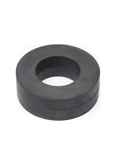 Y35 Kalite Ferrit Kömür Delikli Halka Mıknatıs - 100x60x15 Mm