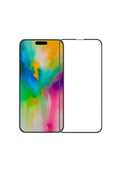 Apple Uyumlu   iPhone 16 Plus İle Ekranı Tam Kaplayan Eks Temperli Kırılmaz Cam Ekran Koruyucu