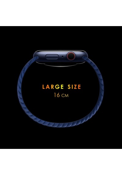 Apple Watch Series 9 41mm İçin Kordon, Large Size, 160mm Knitted Fabric Single Loop Sarı Watch Series 9 41mm İle Uyumlu Kordon - Sarı Diğer