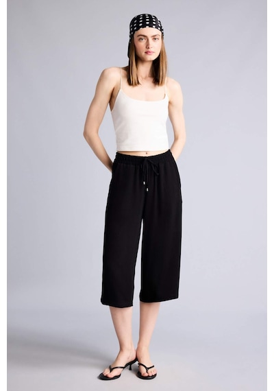 Defacto Yüksek Bel Crop Fit Belmando Kapri I6798az26smbk81 Siyah-bk81