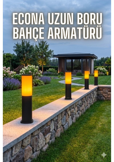 3 Adet 41 Cm Bahçe Yol Aydınlatma, Set Üstü, Duvar Armatürü, Çim,yürüyüş Yolu Aplik,dekoratif Armatür Ampul Hariç