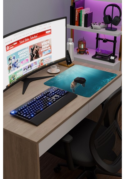 Sualtı Kaymaz Dikişli Kauçuk Oyuncu Mousepad V4 - 48x40 Xl Gaming Mouse Pad Fare Altlığı