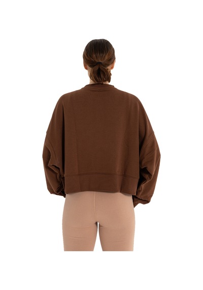 Inguz Organik Pamuk Oversize Sweatshirt Kahverengi