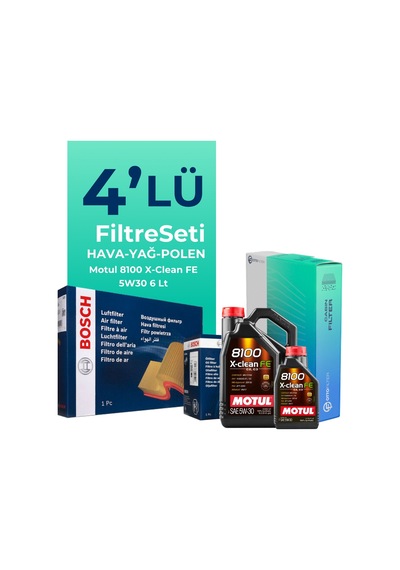 Bosch Nissan Qashqai 1.3 Benzin Filtre Bakım Seti Motul Motor Yağlı (2021-2025) 4 Lü